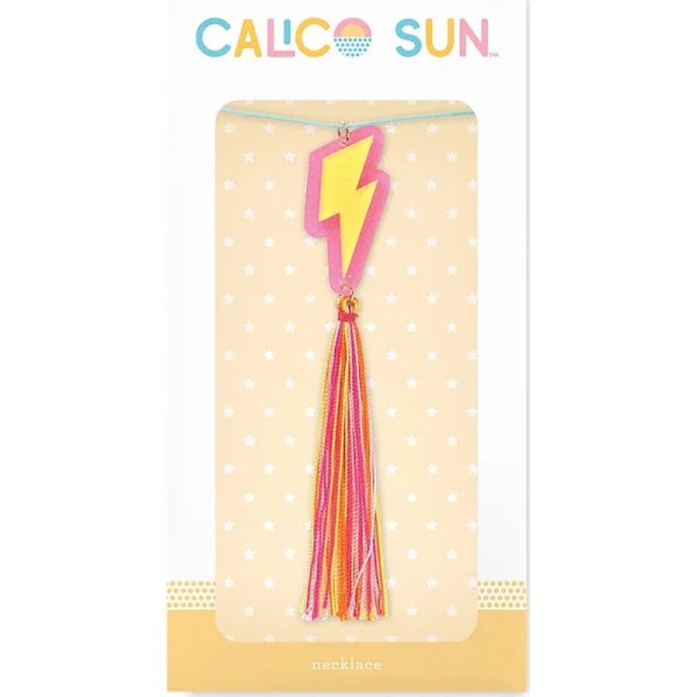 Calico Sun Lightning Bolt Necklace